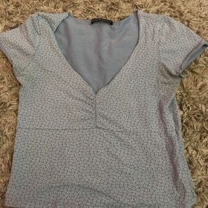 Blue Floral Brandy Melville Gina Top